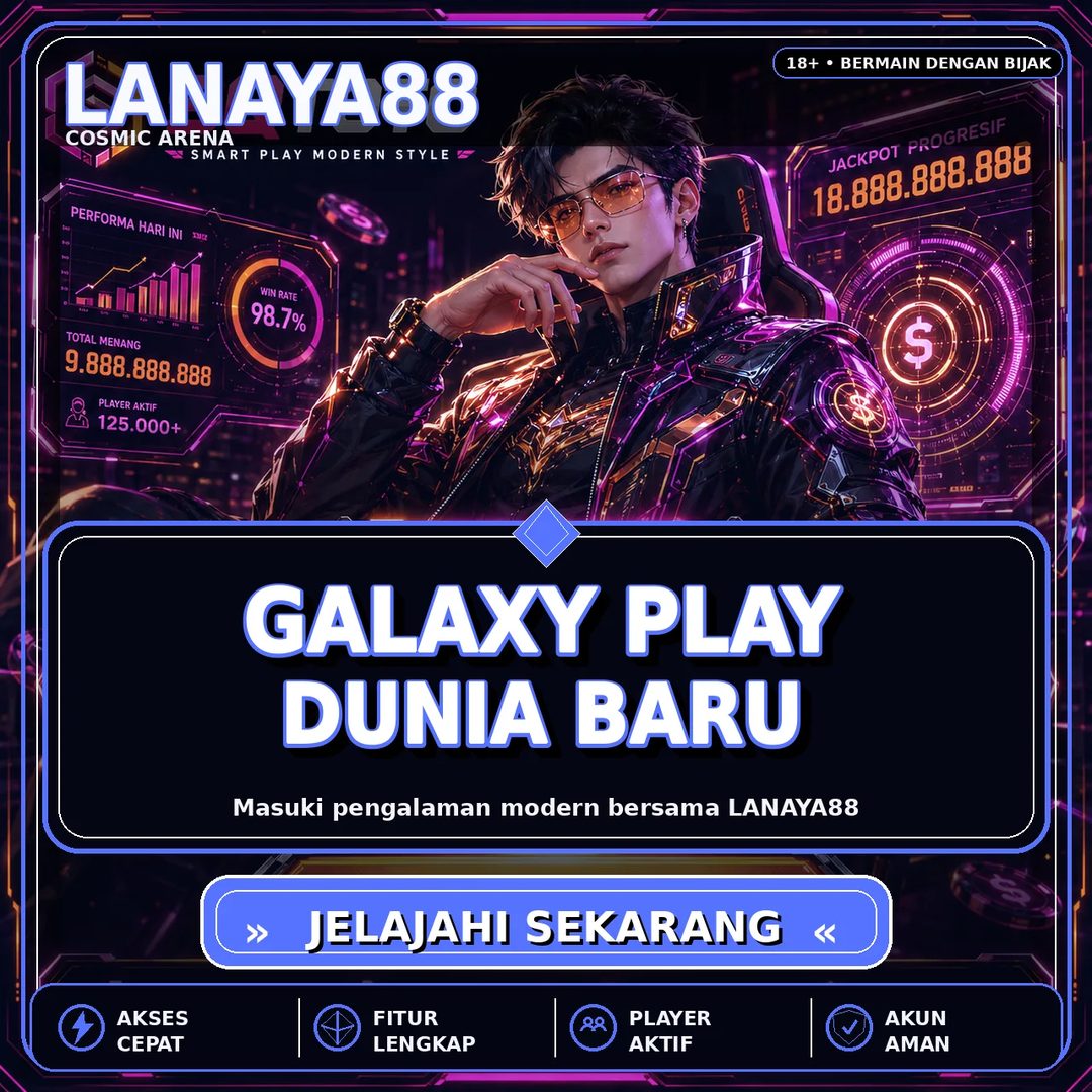 Banner LANAYA88 — ilustrasi layanan dan kategori permainan